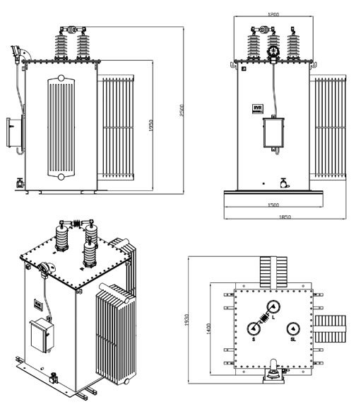 substation type single phase step voltage regulator